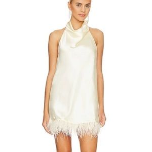 NWT We Wore What feather halter dress
